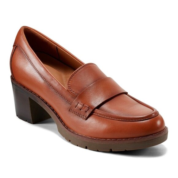 Easy Spirit Women's Charli Casual Slip-on Loafers - Medium Brown Leather - Picture 1 of 3